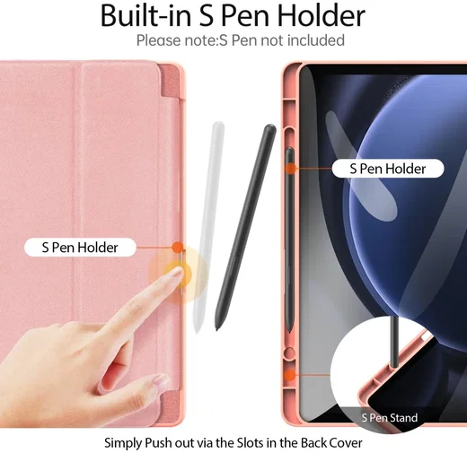 Dux Ducis Domo Samsung Tab S10 Lite / S10 FE / S9 FE / S9 Hoes Book Case Roze afbeelding 5