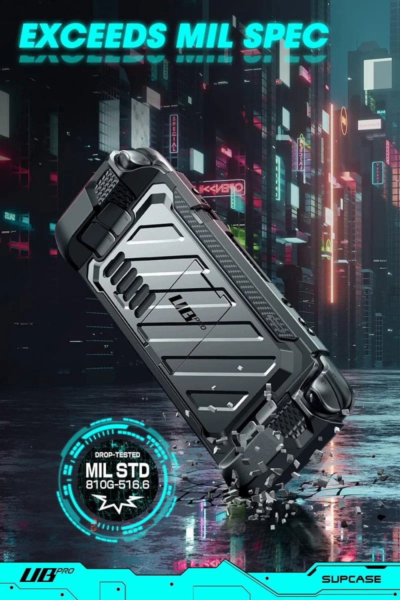 SUPCASE UB Pro Steam Deck Hoesje Full Protect met Grip en Stand Zwart afbeelding 3