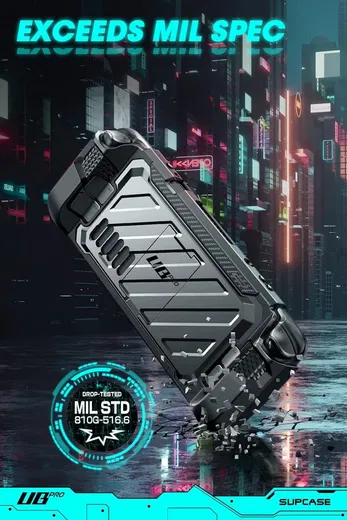 SUPCASE UB Pro Steam Deck Hoesje Full Protect met Grip en Stand Zwart afbeelding 3