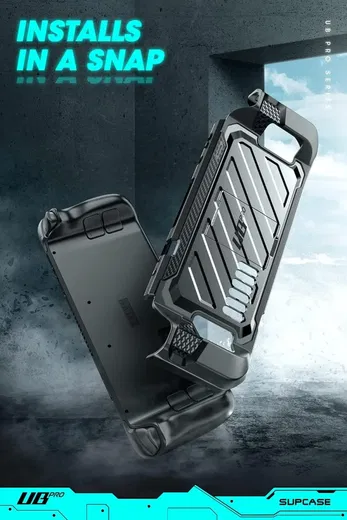 SUPCASE UB Pro Steam Deck Hoesje Full Protect met Grip en Stand Zwart afbeelding 6