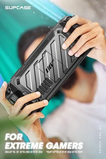 SUPCASE UB Pro Steam Deck Hoesje Full Protect met Grip en Stand Zwart afbeelding 7