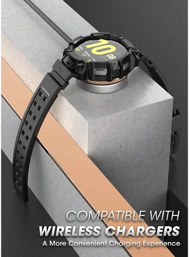 SUPCASE UB Pro - Samsung Galaxy Watch 4 44MM Hoesje - met Bandje - Zwart afbeelding 3