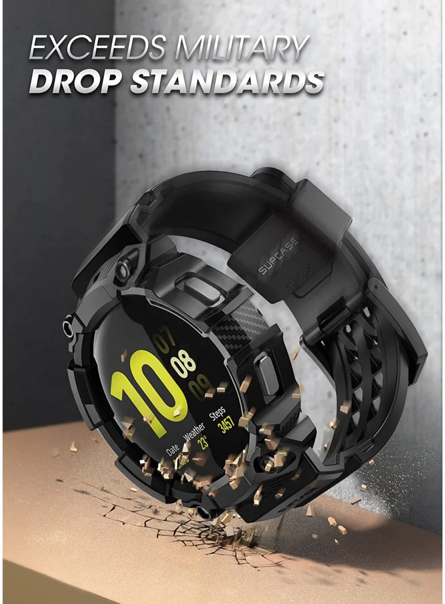 SUPCASE UB Pro - Samsung Galaxy Watch 4 44MM Hoesje - met Bandje - Zwart afbeelding 5