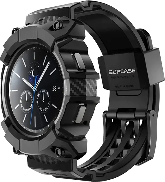SUPCASE UB Pro - Samsung Galaxy Watch 4 46MM Hoesje - met Bandje - Zwart afbeelding 1