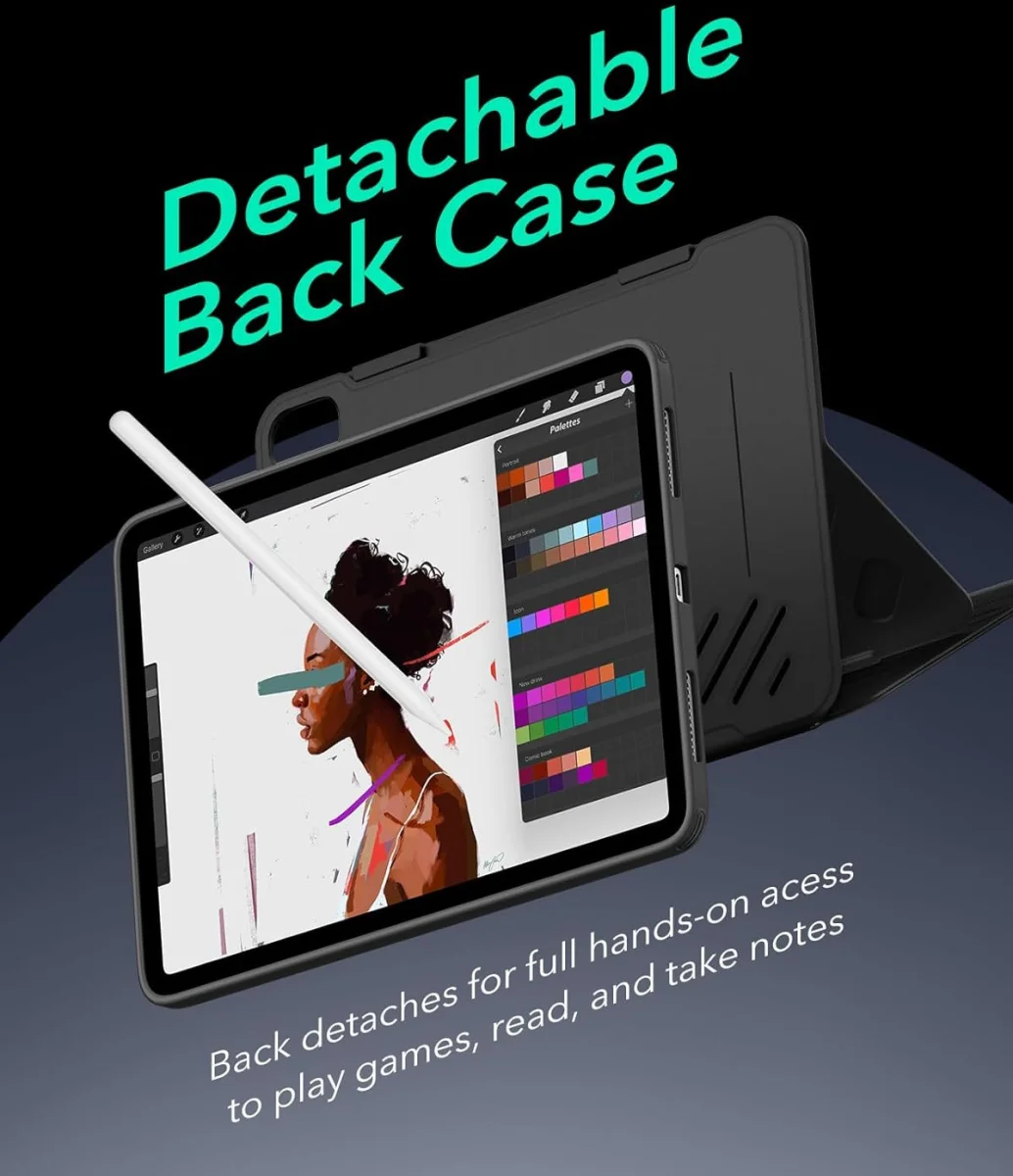 ESR Shift iPad Air 11 (2024/2025) / Air 10.9 (2022/2020) Hoes Book Case Zwart afbeelding 6