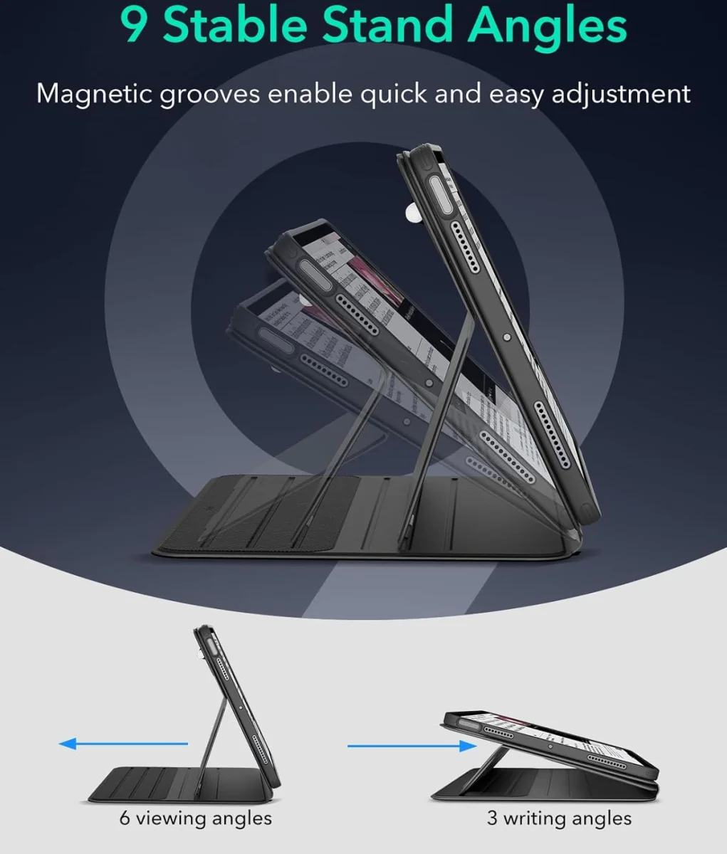 ESR Shift iPad Air 11 (2024/2025) / Air 10.9 (2022/2020) Hoes Book Case Zwart afbeelding 7
