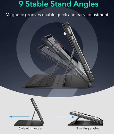 ESR Shift iPad Air 11 (2024/2025) / Air 10.9 (2022/2020) Hoes Book Case Zwart afbeelding 7