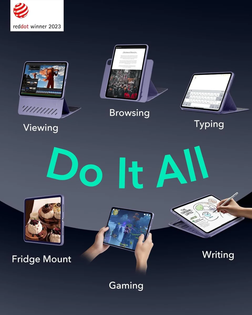 ESR Shift iPad Air 11 (2024/2025) / Air 10.9 (2022/2020) Hoes Book Case Paars afbeelding 10
