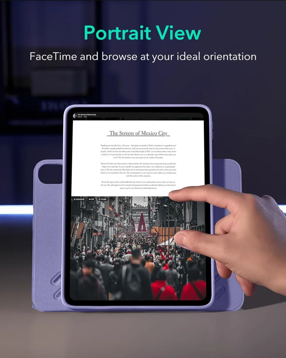 ESR Shift iPad Air 11 (2024/2025) / Air 10.9 (2022/2020) Hoes Book Case Paars afbeelding 9
