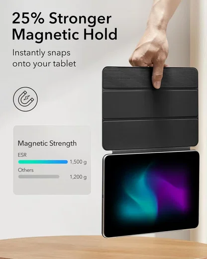 ESR Rebound Magnetic iPad Air 11 (2024/2025)/Air 10.9 (2022/2020) Hoes Zwart afbeelding 4