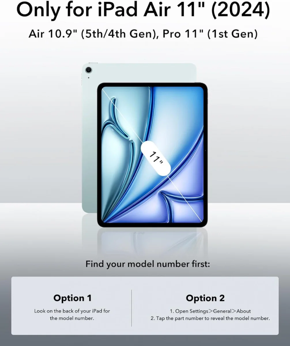 ESR Rebound Magnetic iPad Air 11 2024/2025/2026 /Air 10.9 (2022/2020) Hoes Grijs afbeelding 6