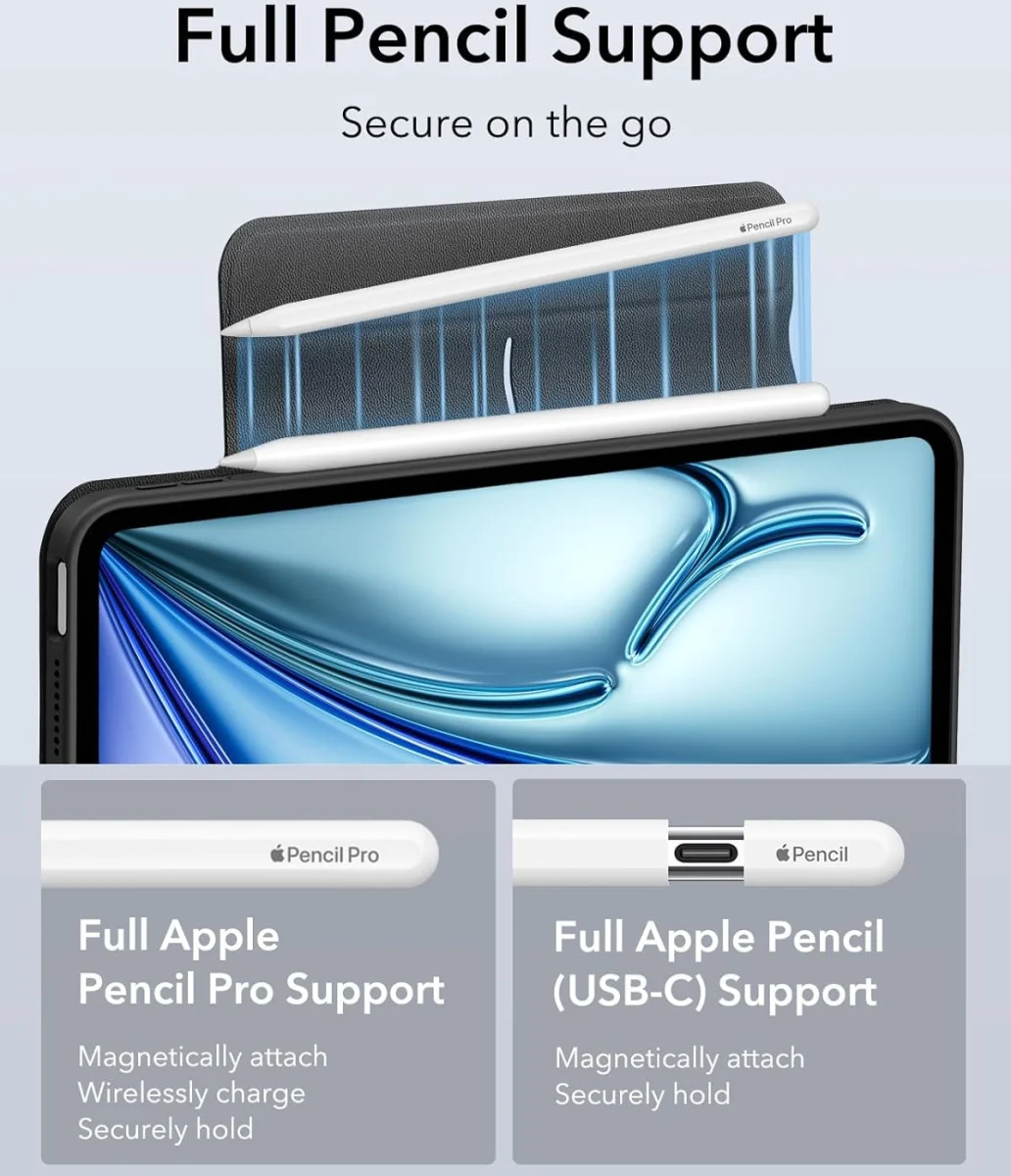 ESR Rebound Hybrid 360 iPad Air 11 (2024/2025)/Air 10.9 (2022/2020) Hoes Zwart afbeelding 7