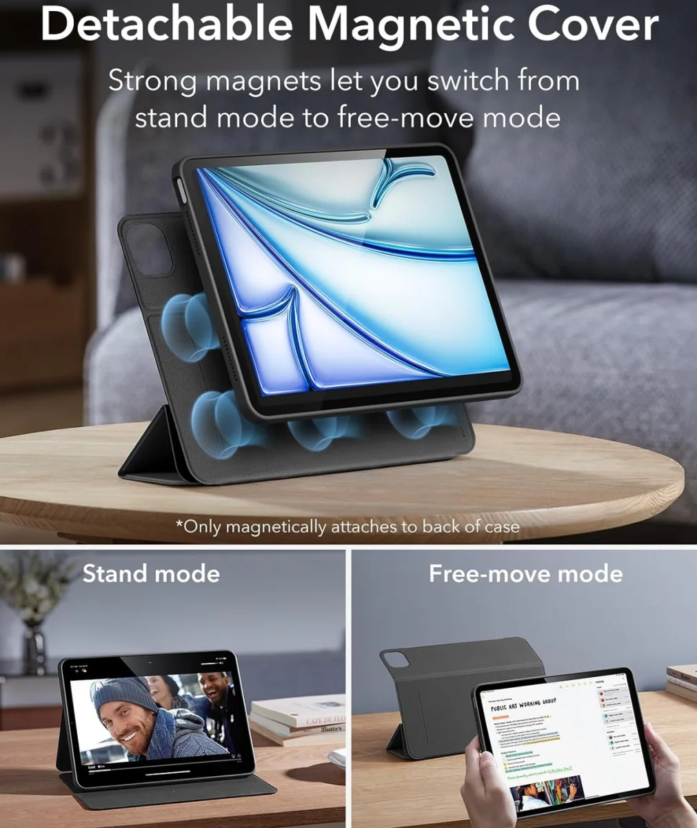 ESR Rebound Hybrid 360 iPad Air 11 (2024/2025)/Air 10.9 (2022/2020) Hoes Zwart afbeelding 2