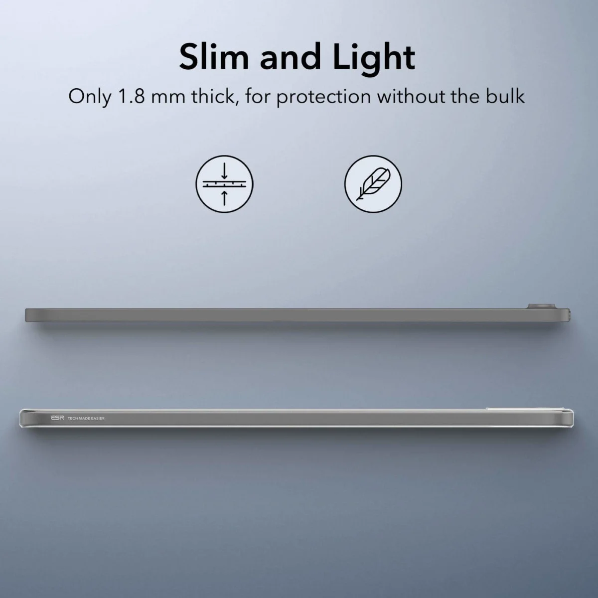 ESR Zero Soft iPad Air 11 (24/25/26) / Air 10.9 (22/20) Hoes Transparant afbeelding 5
