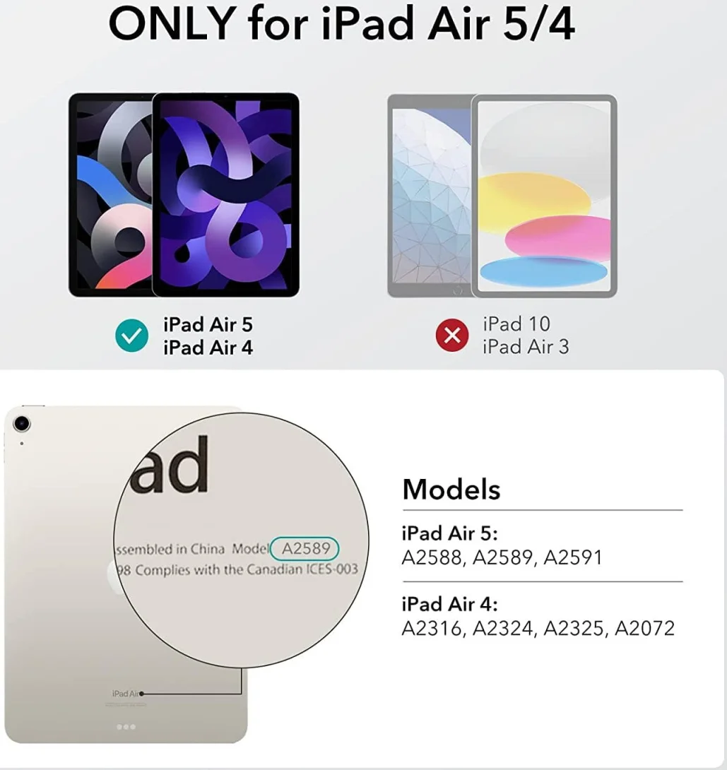 ESR Ascend iPad Air 11 (2024/2025)/Air 10.9 (2022/2020) Hoes Book Case Zwart afbeelding 4