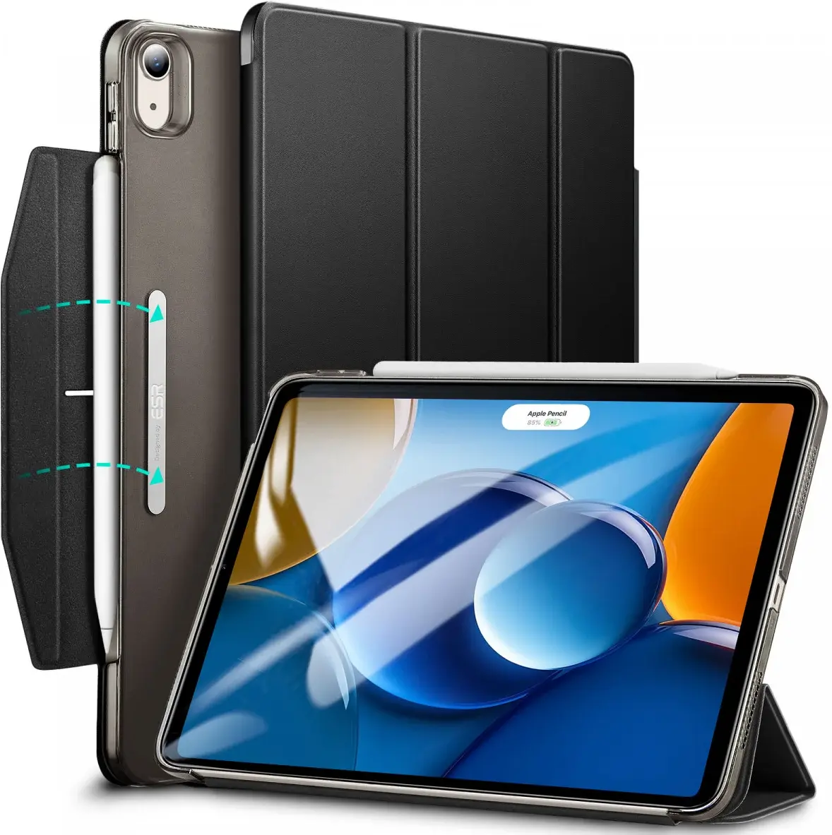 ESR Ascend iPad Air 11 (2024/2025)/Air 10.9 (2022/2020) Hoes Book Case Zwart afbeelding 2