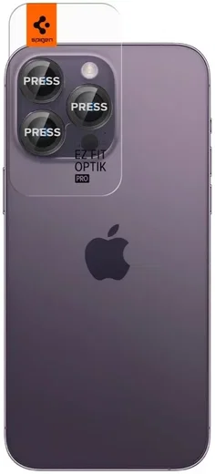 Spigen Optik Pro iPhone 16 Pro (Max)/15 Pro (Max) Camera Protector Zwart 2-Pack afbeelding 11