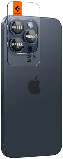 Spigen Optik iPhone 15 Pro/15 Pro Max Camera Protector Blauw 2-Pack afbeelding 2