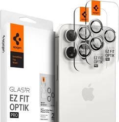Spigen Optik iPhone 15 Pro/15 Pro Max Camera Protector Wit 2-Pack afbeelding