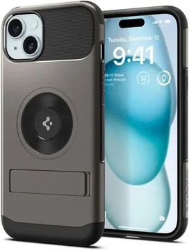 Spigen Slim Armor MagFit Apple iPhone 15 Hoesje MagSafe Gunmetal