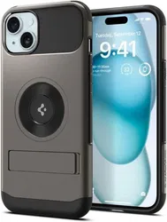 Spigen Slim Armor MagFit Apple iPhone 15 Hoesje MagSafe Gunmetal afbeelding