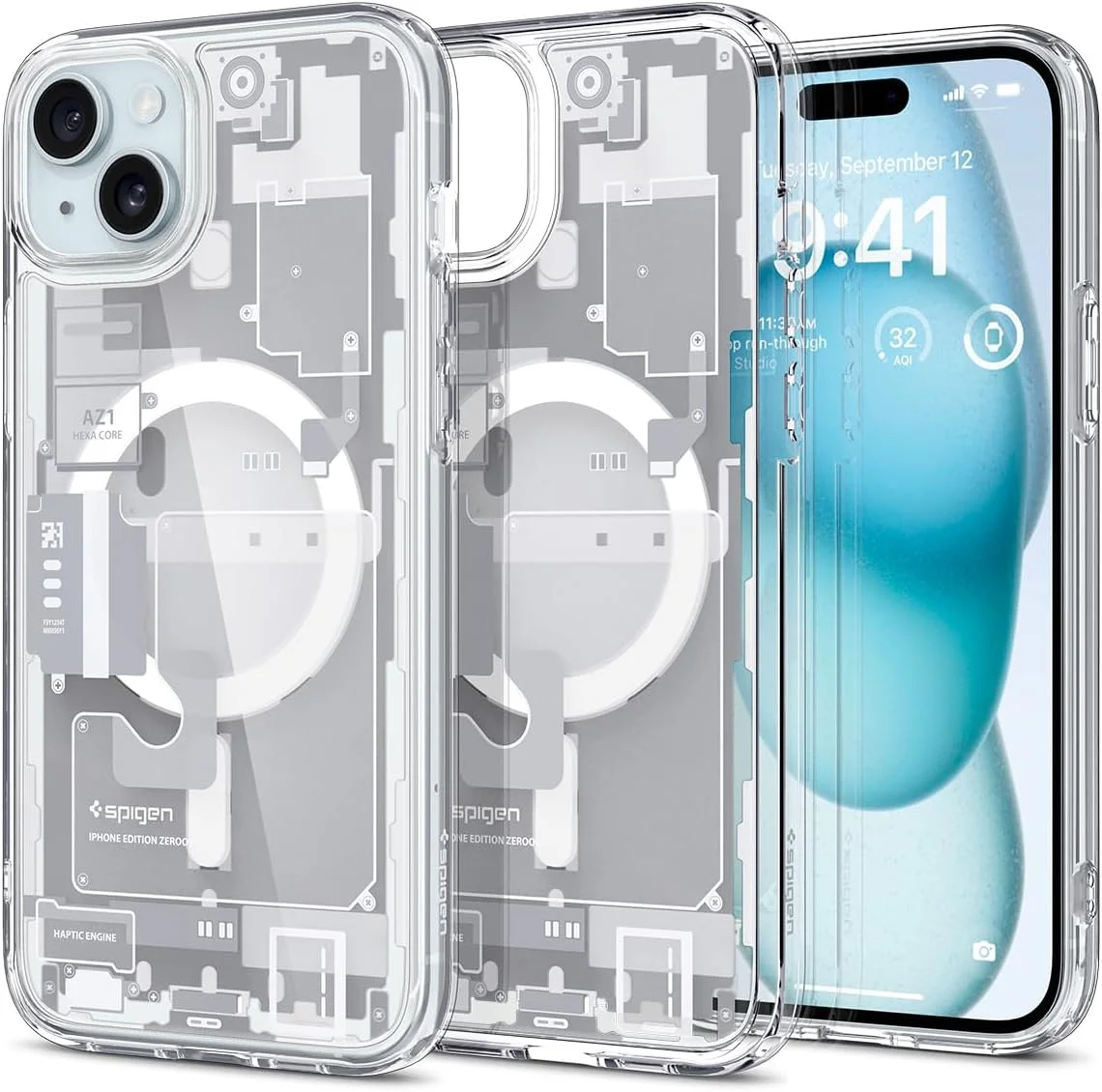Spigen Ultra Hybrid Zero One MagSafe Apple iPhone 15 Plus Hoesje Wit afbeelding 1