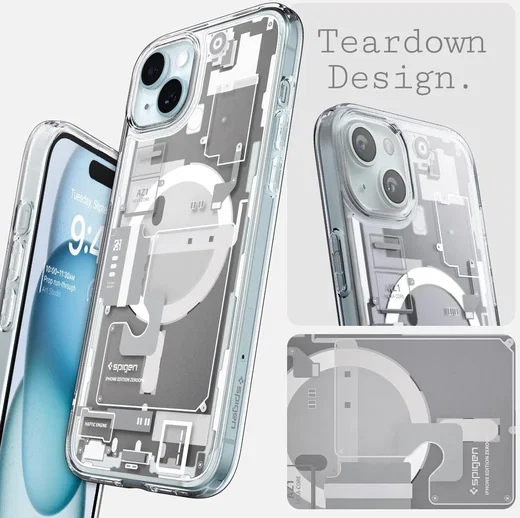 Spigen Ultra Hybrid Zero One MagSafe Apple iPhone 15 Plus Hoesje Wit afbeelding 4