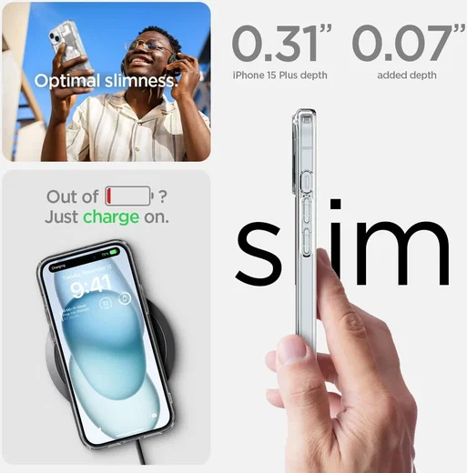 Spigen Ultra Hybrid Zero One MagSafe Apple iPhone 15 Plus Hoesje Wit afbeelding 6