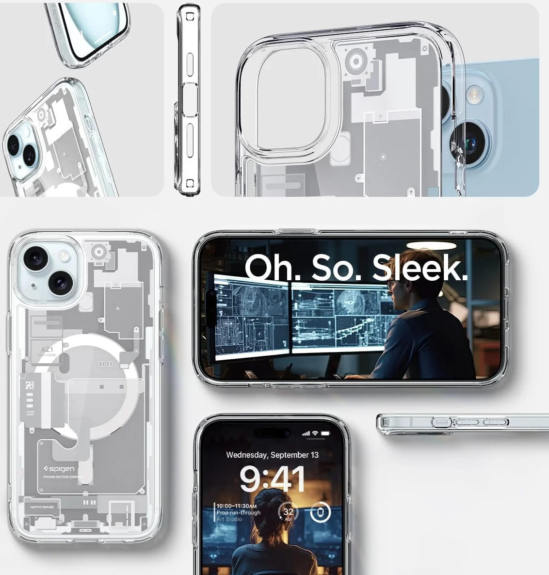 Spigen Ultra Hybrid Zero One MagSafe Apple iPhone 15 Plus Hoesje Wit afbeelding 7