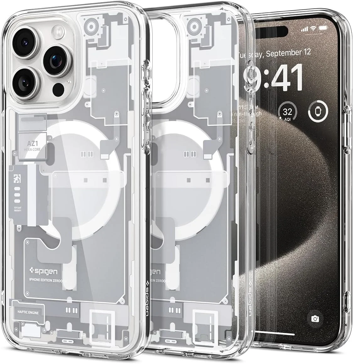 Spigen Ultra Hybrid Zero One MagSafe iPhone 15 Pro Max Hoesje Wit afbeelding 1