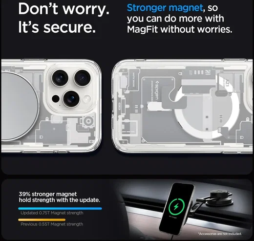 Spigen Ultra Hybrid Zero One MagSafe iPhone 15 Pro Max Hoesje Wit afbeelding 6