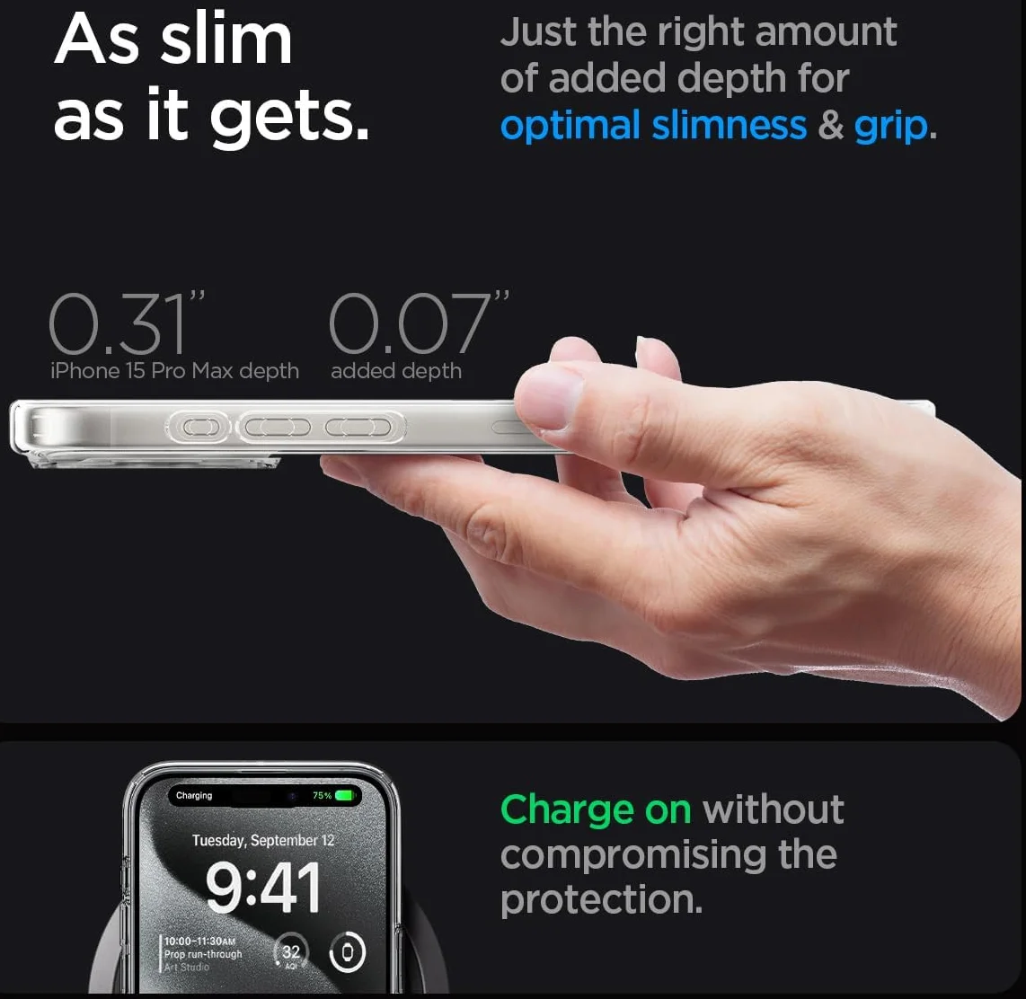Spigen Ultra Hybrid Zero One MagSafe iPhone 15 Pro Max Hoesje Wit afbeelding 7
