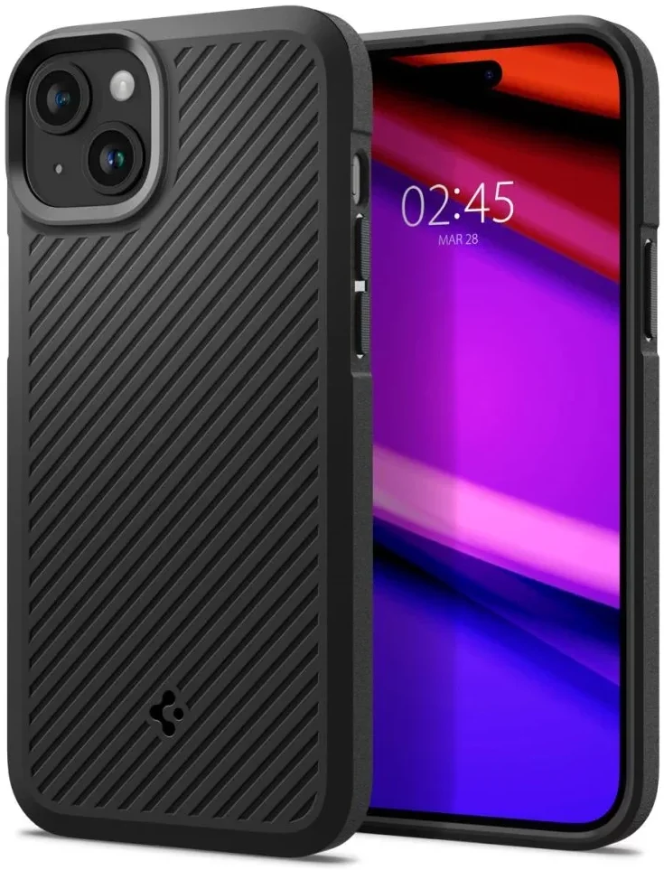 Spigen Core Armor Apple iPhone 15 Hoesje Back Cover Zwart afbeelding 1