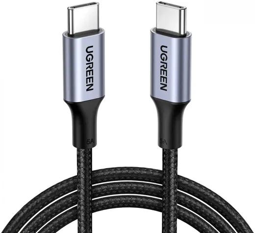 UGREEN USB-C naar USB-C Data en Laadkabel 100W 0.5M Grijs afbeelding 2