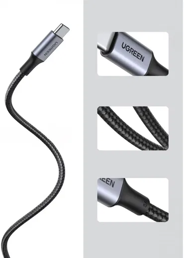UGREEN USB-C naar USB-C Data en Laadkabel 100W 0.5M Grijs afbeelding 4