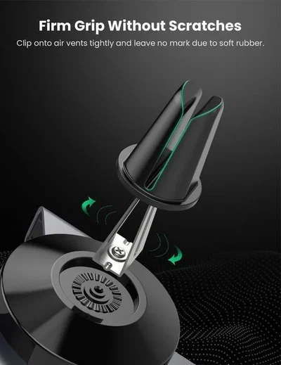 UGREEN Gravity Drive Telefoonhouder Ventilatierooster Auto Grijs afbeelding 2
