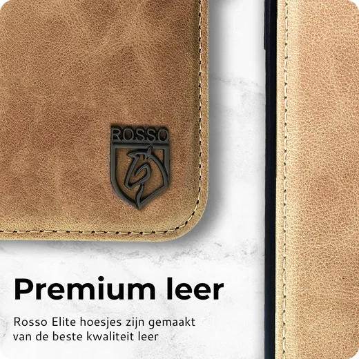 Rosso Elite Samsung S23 Ultra Hoesje MagSafe Book Case Leer Lichtbruin afbeelding 5