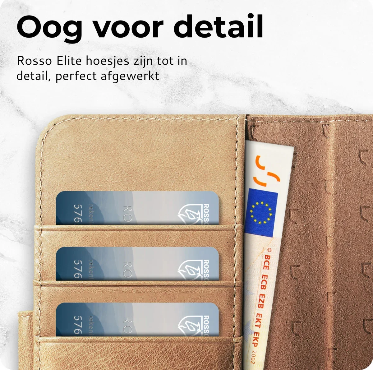 Rosso Elite Samsung S23 Ultra Hoesje MagSafe Book Case Leer Lichtbruin afbeelding 6