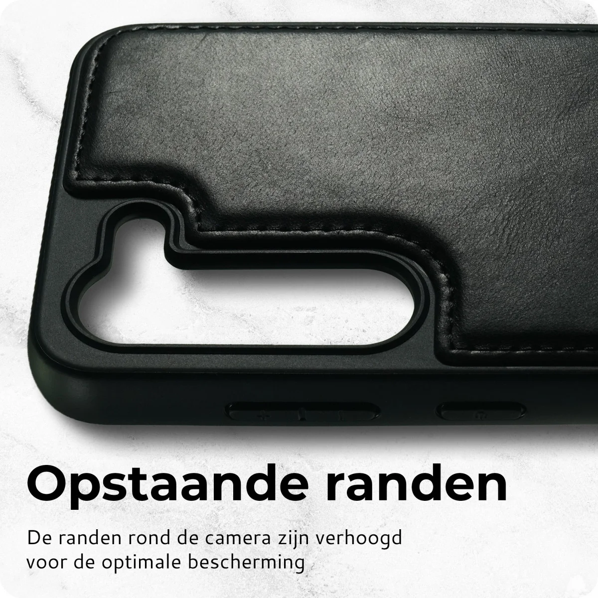 Rosso Elite Samsung S23 Ultra Hoesje MagSafe Book Case Leer Zwart afbeelding 8
