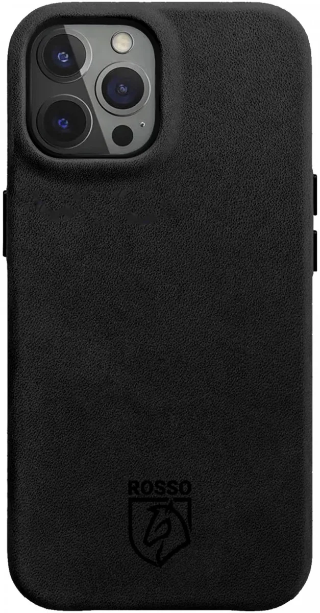 Rosso Elite iPhone 15 Pro Max Hoesje Leer MagSafe Zwart afbeelding 12