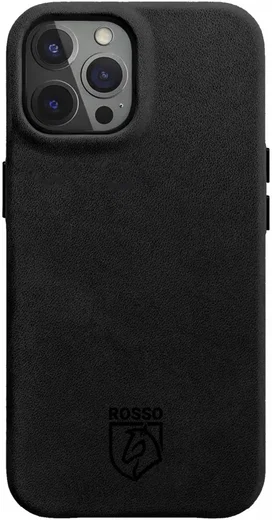 Rosso Elite iPhone 15 Pro Max Hoesje Leer MagSafe Zwart afbeelding 12
