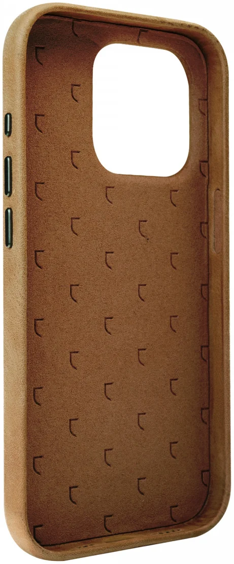 Rosso Elite iPhone 15 Pro Hoesje Leer Back Cover MagSafe Lichtbruin afbeelding 11