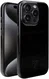 Rosso Elite iPhone 15 Pro Hoesje Leer Back Cover MagSafe Zwart afbeelding 2