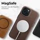 Rosso Elite iPhone 15 Hoesje Leer Back Cover MagSafe Bruin afbeelding 8
