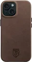 Rosso Elite iPhone 15 Hoesje Leer Back Cover MagSafe Bruin