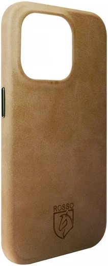 Rosso Elite iPhone 15 Hoesje Leer Back Cover MagSafe Lichtbruin afbeelding 10