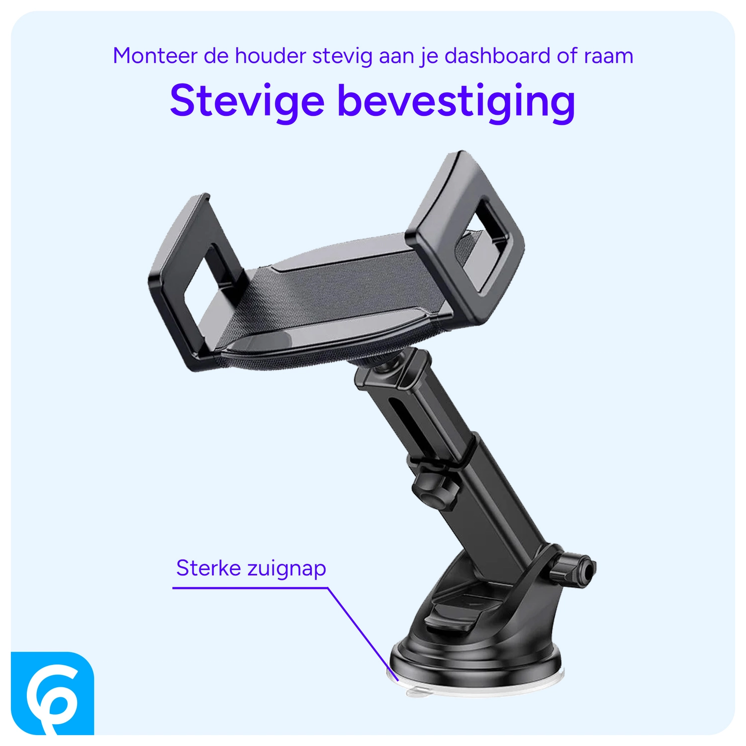 SBG Tablet / Telefoon Houder met Dikke Klemmen Auto Dashboard/Raam met Zuignap afbeelding 4