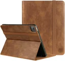 Rosso Element iPad Air 11 (2024/2025/2026) Hoes Bruin met Penhouder en Standaard