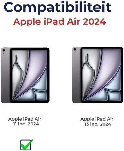 Rosso Element iPad Air 11 (2024/2025/2026) Hoes Bruin met Penhouder en Standaard afbeelding 5