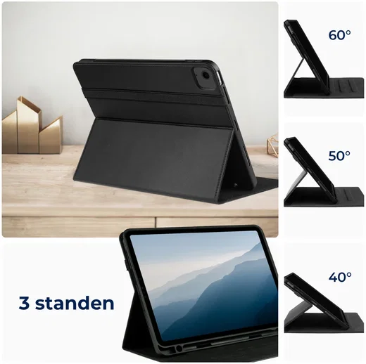 Rosso Element Apple iPad Air 13 (24/25/26) Hoes Book Case Zwart afbeelding 4